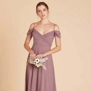 BIRDY GREY SPENCE CONVERTIBLE DRAPED-SLEEVE BRIDESMAID DRESS
CHIFFON DARK MAUVE
